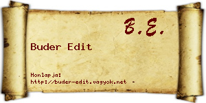 Buder Edit névjegykártya